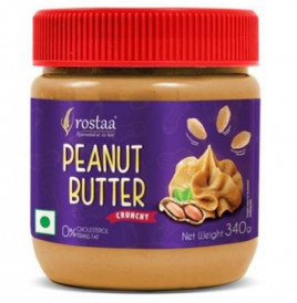 Rostaa Peanut Butter, Crunchy  Plastic Jar  340 grams